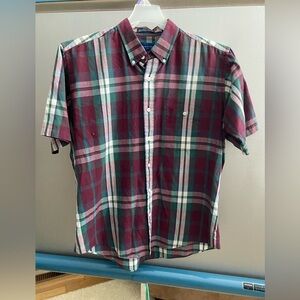 Towncraft Men’s Large 16-16 1/2 Neck Regular Plaid Short Sleeve Shirt